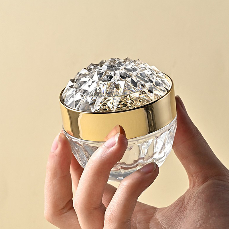 Luxury Skincare Bottles - 1 шт., роскошная алмазная стеклянная банка